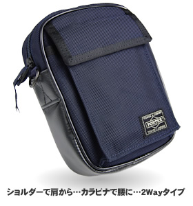 【PORTER×POLICE】ショルダーバッグ：ショルダーを外してベルトループで腰につけたりセカンドバッグとしても