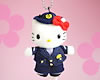 警察ハローキティマスコットキーホルダー【女警ちゃん】